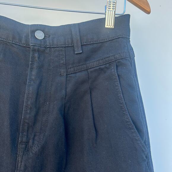 GRLFRND Morgan High Rise Pleated Wide Leg Trousers Jeans Low Black Soho 26 - Picture 6 of 15